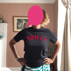 Y-3 “Yohji” embossed letter tee-shirt